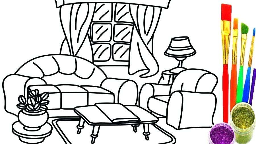 The best free Living room coloring page images. Download from 284 ...
