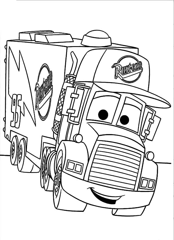 Car Transporter Mack The Truck Coloring Pages : Best Place to Color