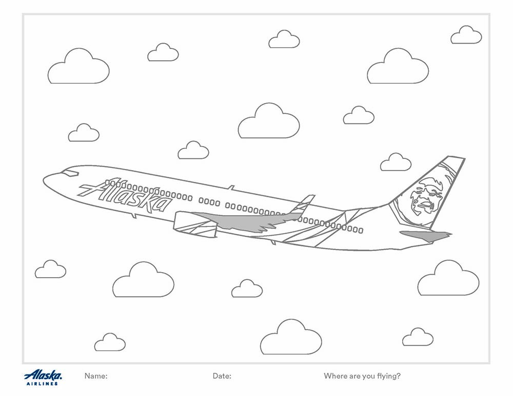 6 Alaska Airlines coloring pages you can color at home – Alaska ...