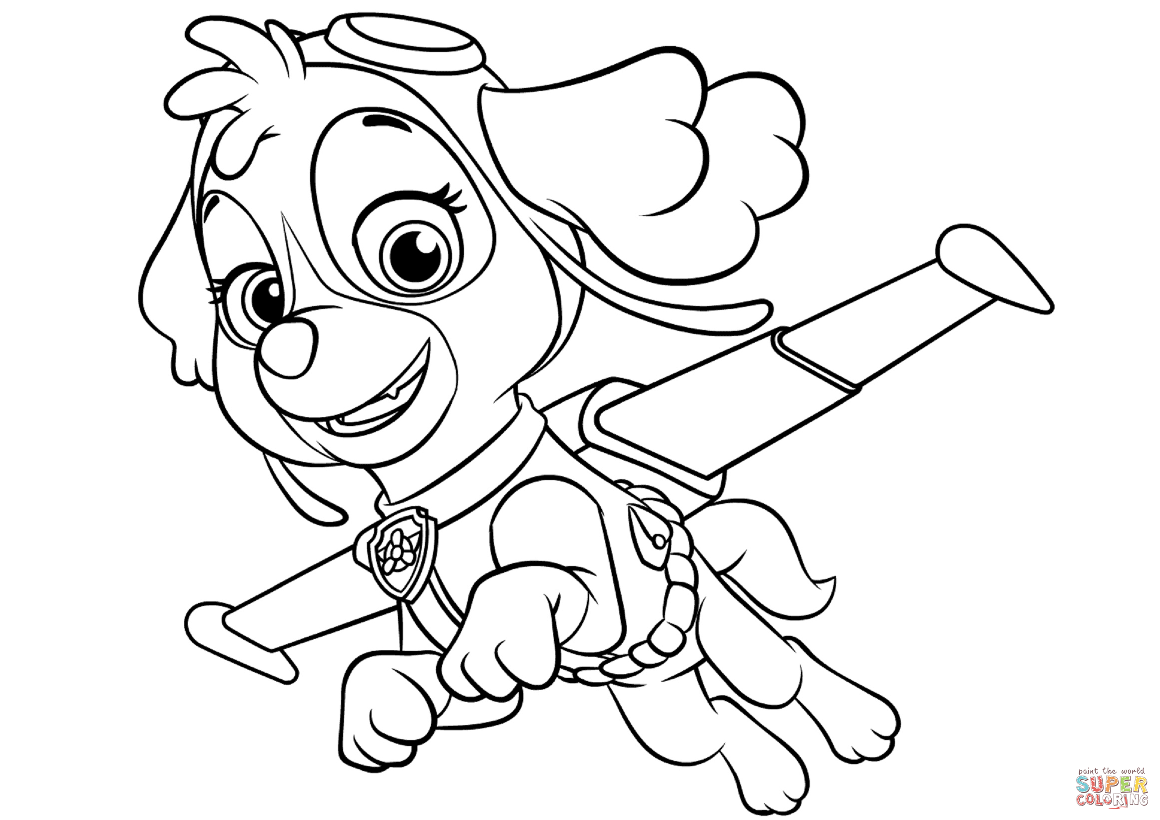 Sky Paw Patrol Coloring Pages   Coloring Home