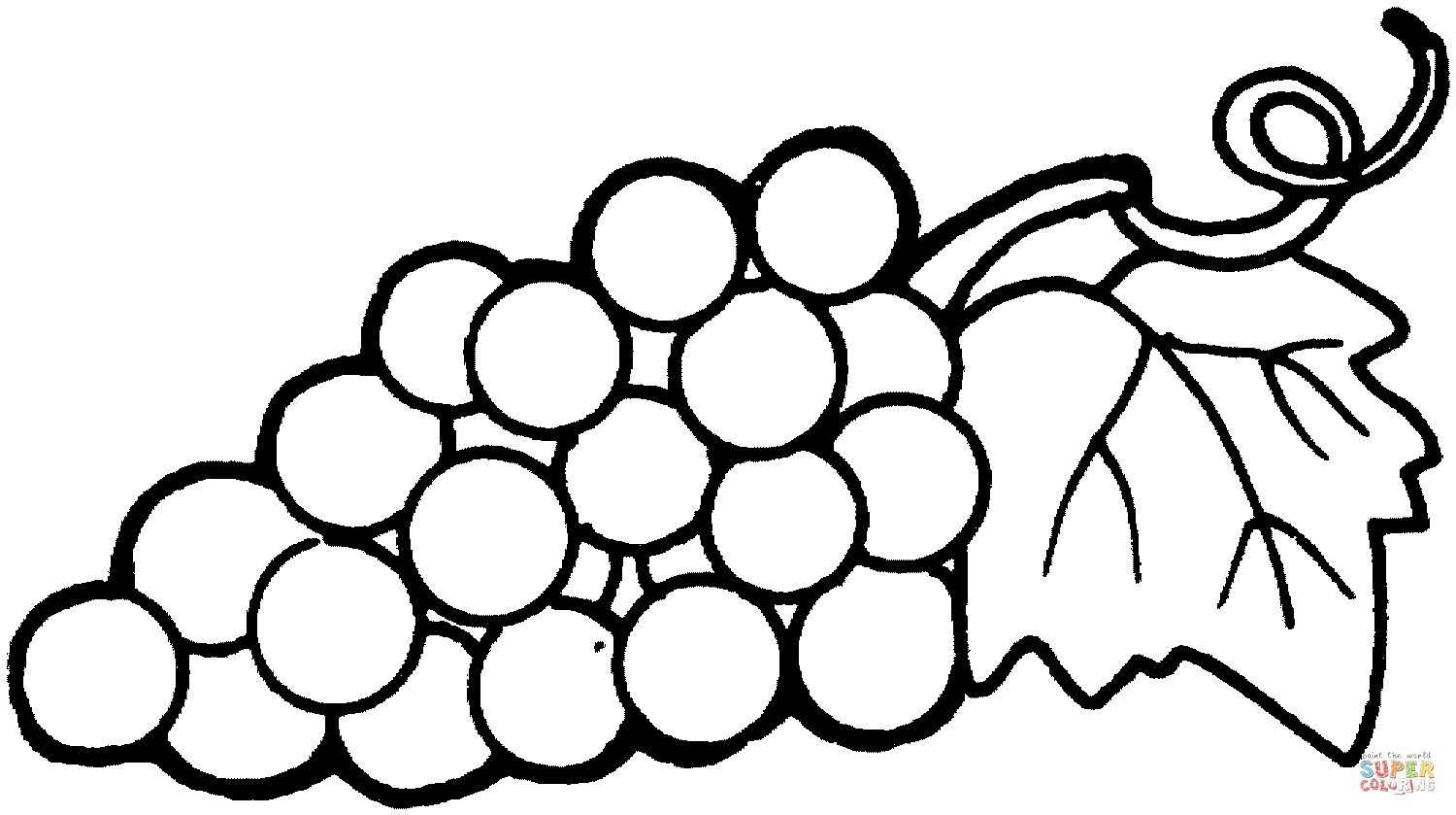 Grape 15 coloring page | Free Printable Coloring Pages