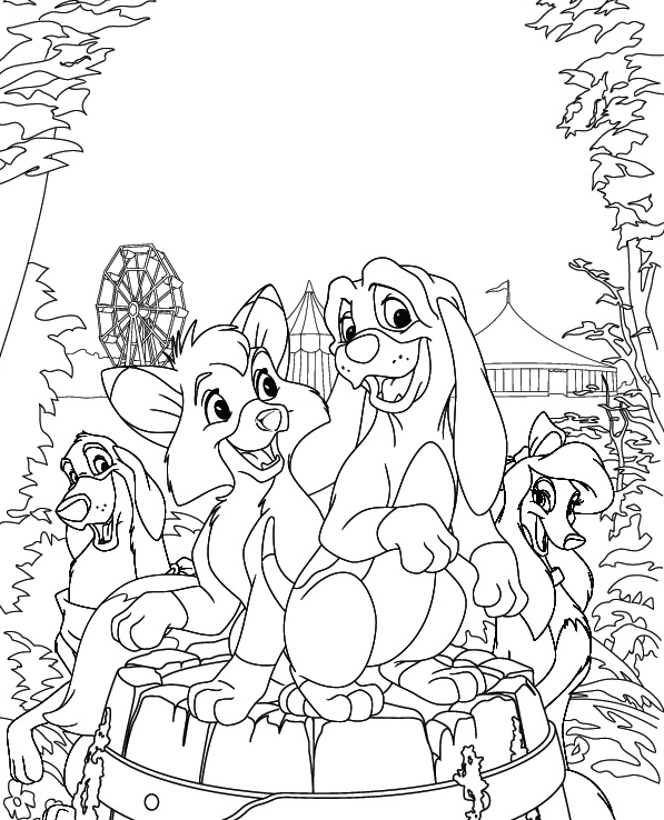 Fox And The Hound Coloring Page