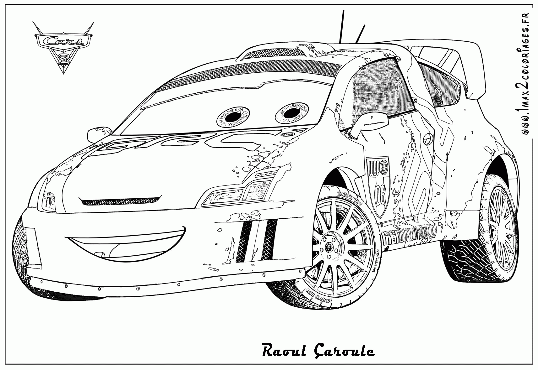 Disney Cars 2 - Coloring Pages for Kids and for Adults