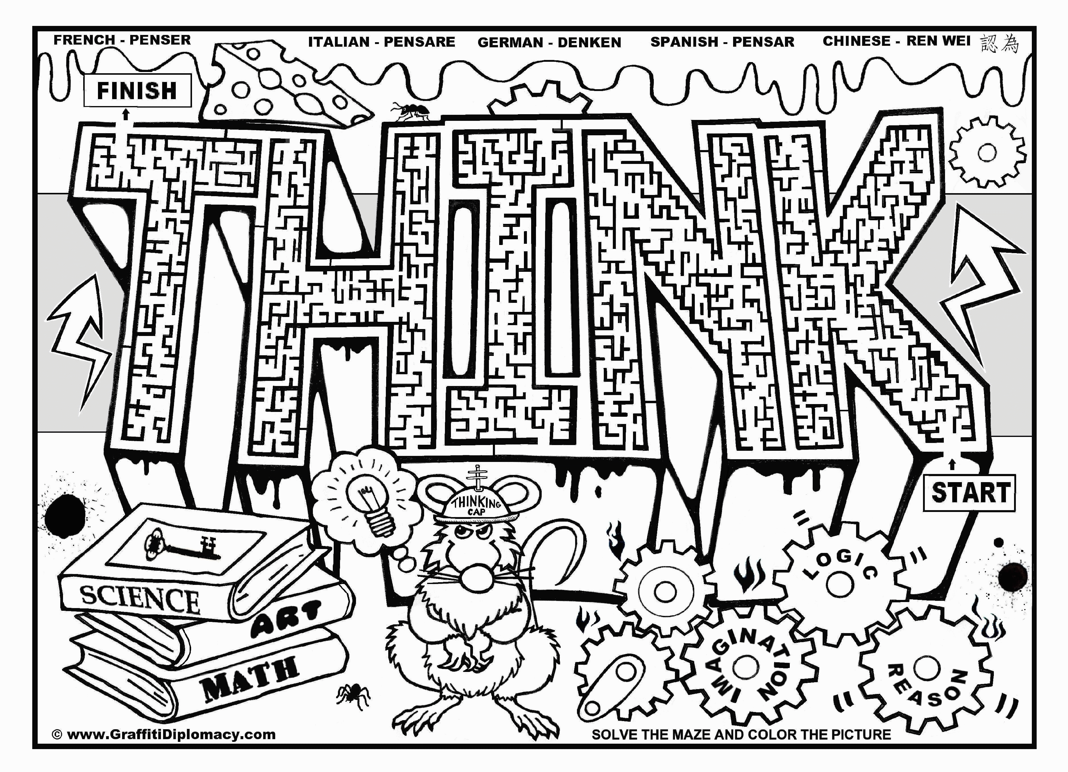 Graffiti - Coloring Pages for Kids and for Adults