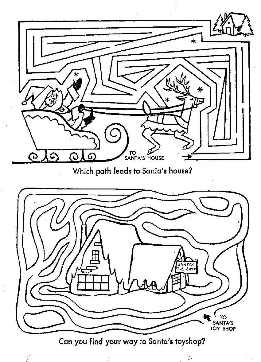 Download Christmas Puzzles Coloring Pages - Coloring Home