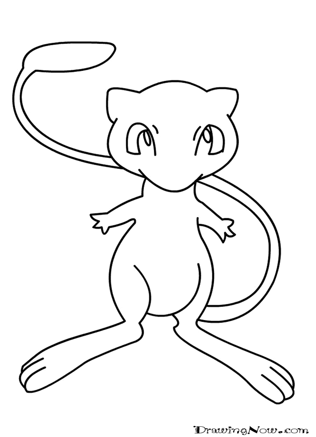 mewtwo and mew Colouring Pages