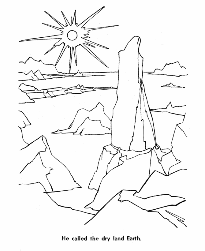 Bible Printables - Creation Coloring Pages - Bible Creation Day 3 