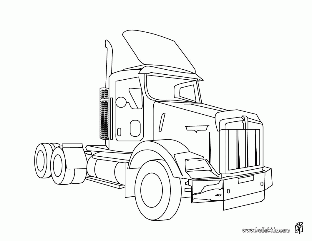 TRUCK coloring pages - Caterpillar truck
