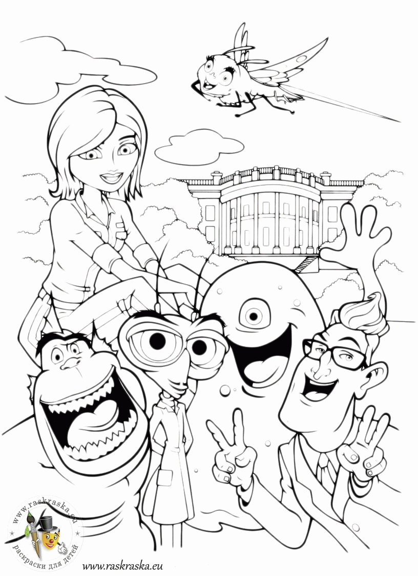Aliens Coloring Page - Coloring Home