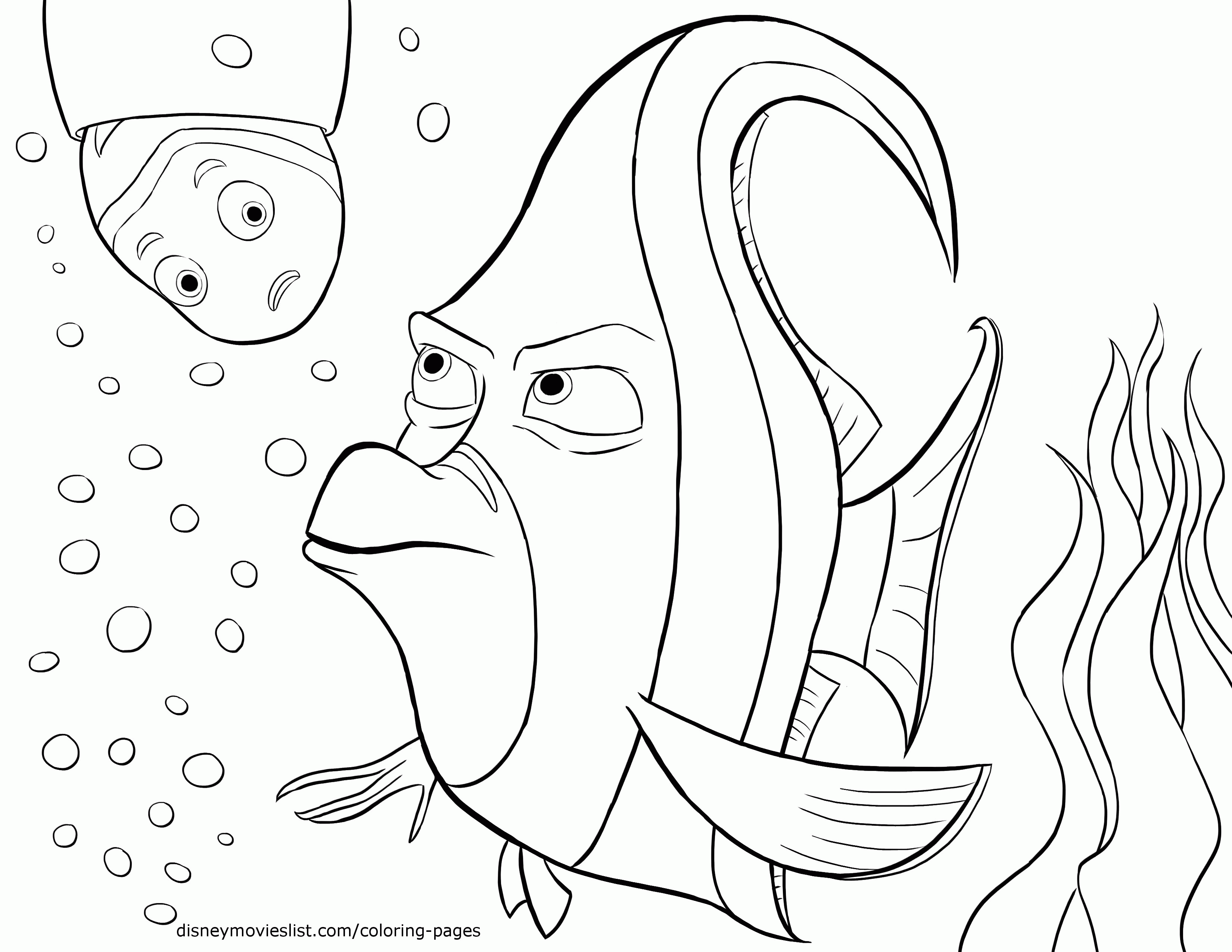 Disney's Finding Nemo Coloring Pages Sheet, Free Disney Printable ...