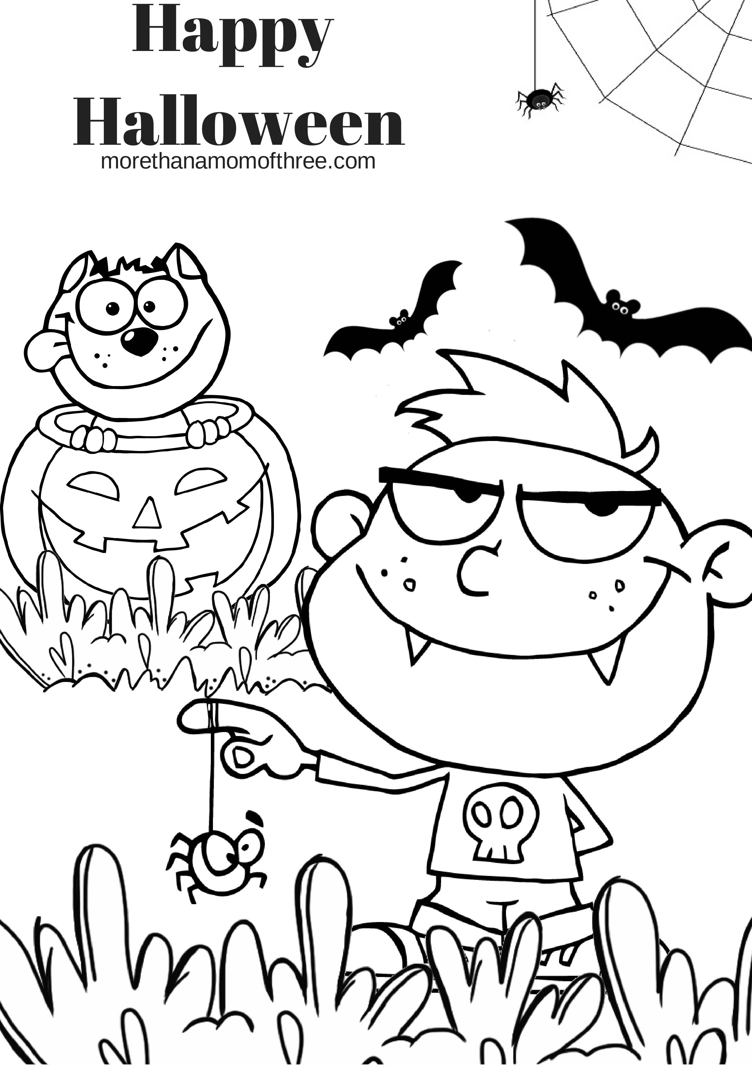 Free Happy Halloween Coloring Pages - Coloring Home