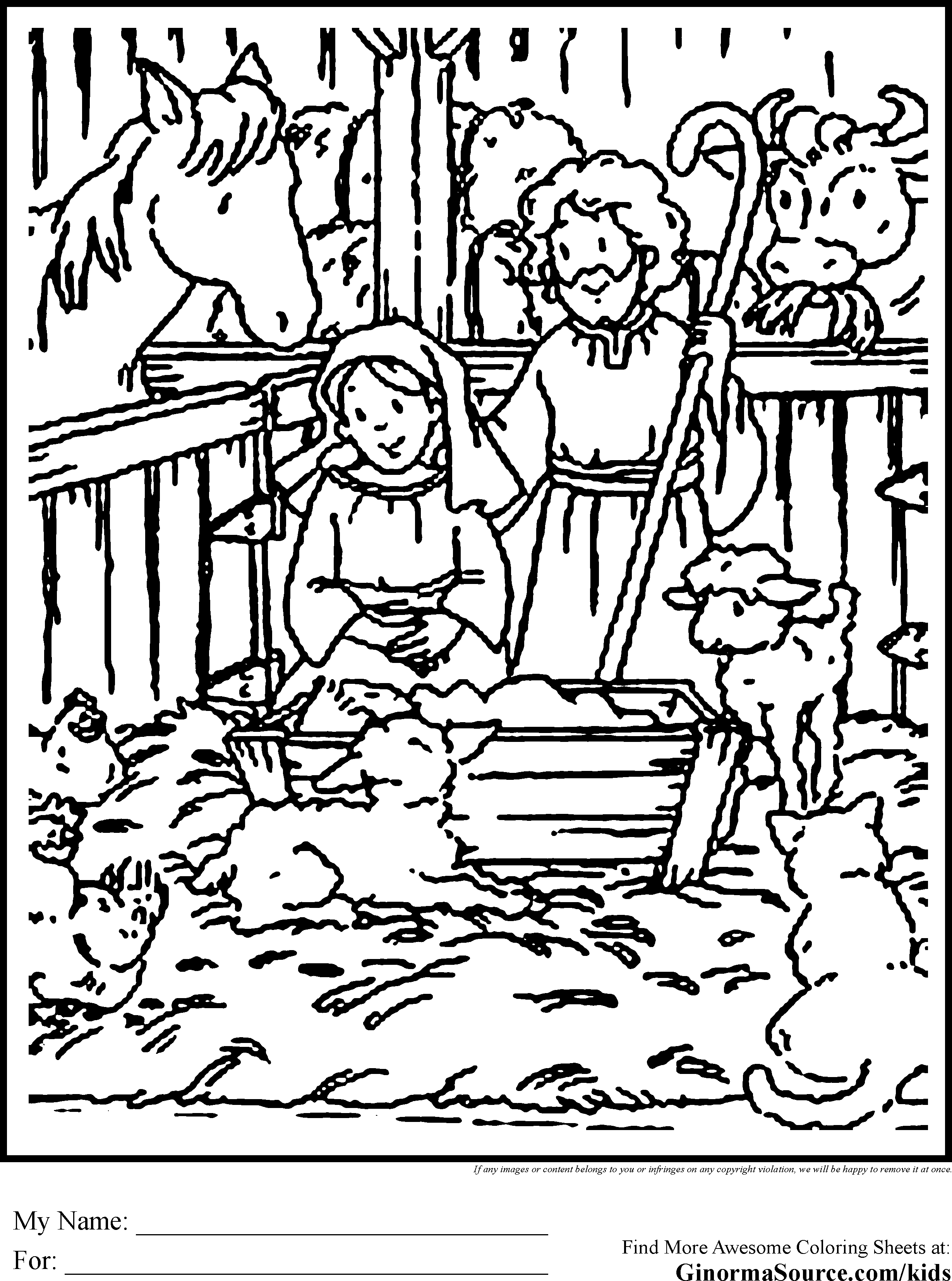 Christmas Printable Coloring Pages Nativity - High Quality ...