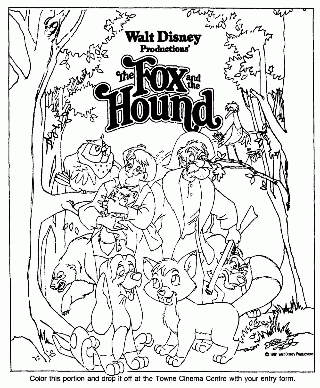 6 Pics of Fox And The Hound Coloring Pages To Print - Fox and ...