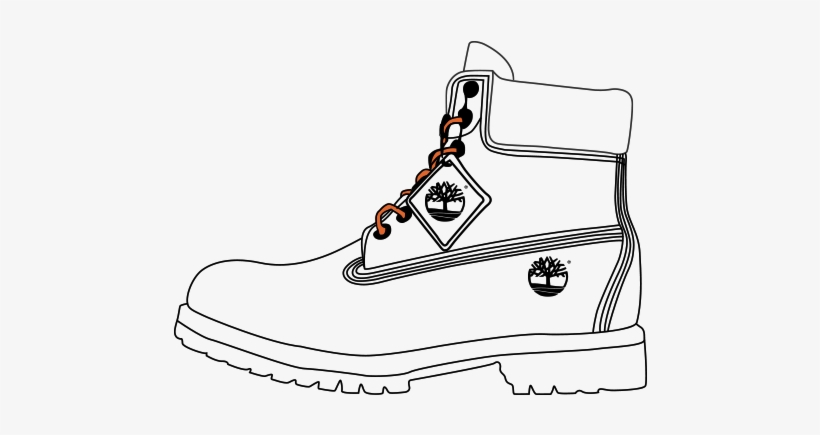 Timberland - Timberland Boot Coloring Page - 680x370 PNG Download - PNGkit