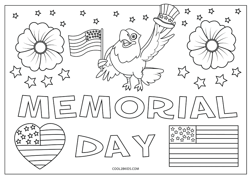 Free Printable Memorial Day Coloring Pages - Memorial Day Coloring Pages - Coloring  Pages For Kids And Adults