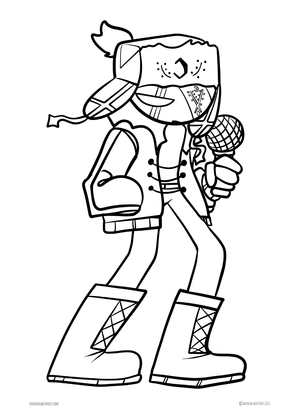 Pin on Friday Night Funkin Coloring Pages