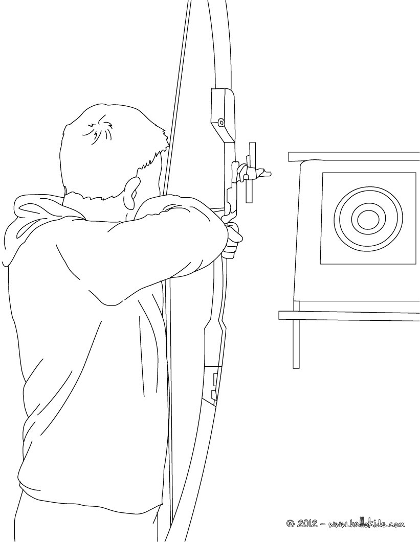 Archery coloring pages - Hellokids.com