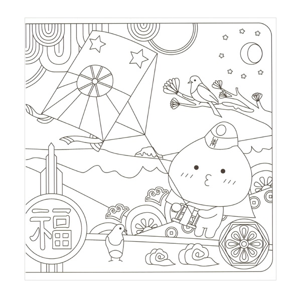 Kakao] Hello Little Friends Coloring Book - Arts & Crafts Korea
