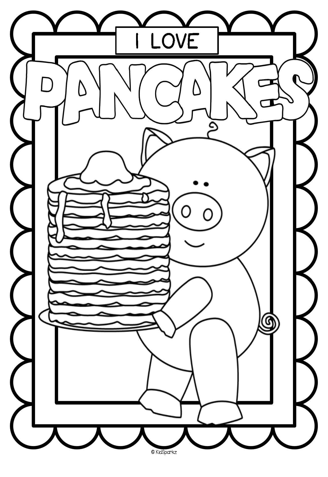 Pancake Day and I Love Pancakes Posters Coloring Printables FREE | Pancake  day, Letter a crafts, Cool coloring pages