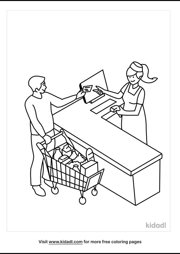 Store Coloring Pages | Free Buildings Coloring Pages | Kidadl