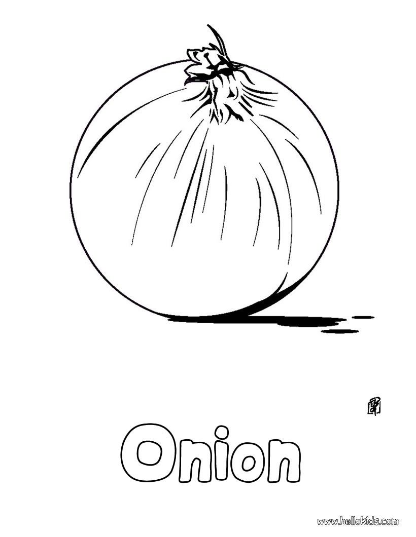 Onion coloring pages - Hellokids.com