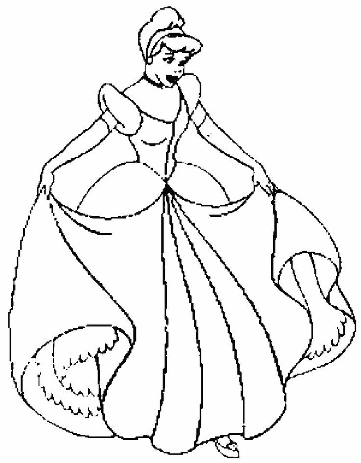 Cinderella coloring page: Cinderella scrubbing the floor ...