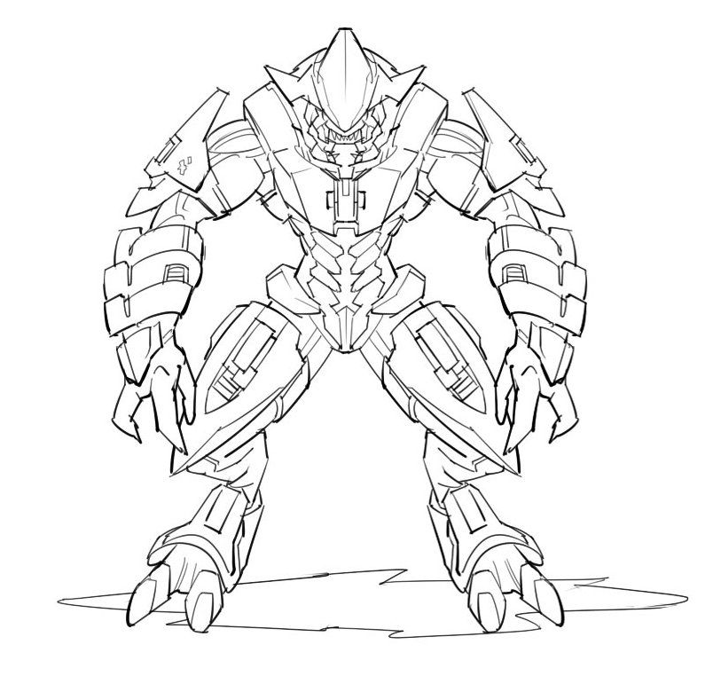 Halo Elite Coloring Pages | Sesiweb.us