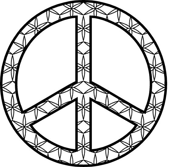 Printable Peace Sign Coloring Pages | Coloring Me