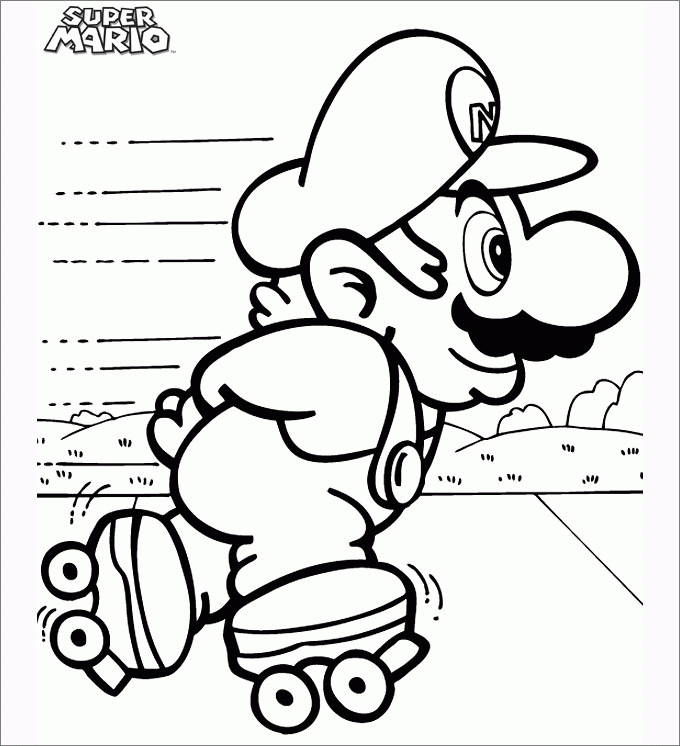 Mario Coloring Pages - Free Coloring Pages | Free & Premium Templates