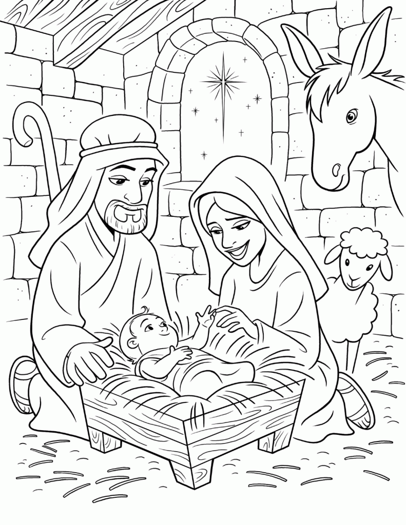Coloring Pages For Jesus Birth Free Coloring Pages Coloring Home