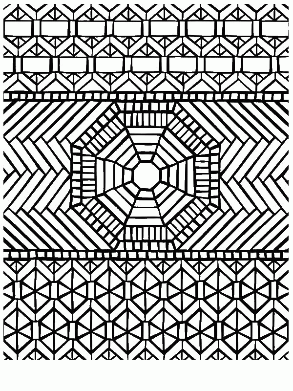 Traditional Pattern Mandala Mosaic Coloring Page by years old ...