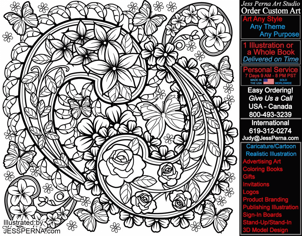 6 Best Images of Adult Paisley Coloring Pages Printable ...