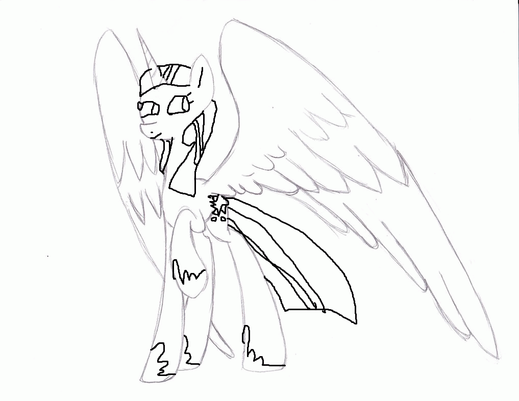 Twilight Sparkle Alicorn Coloring Pages Hicoloringpages Coloring Home