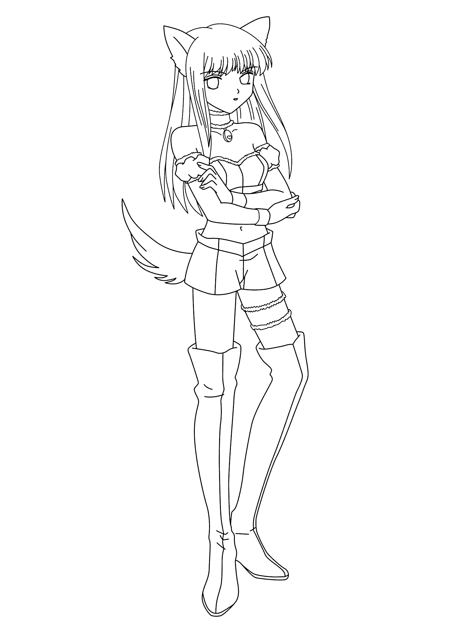 Anime Fighter Girl Coloring Pages - Ð¡oloring Pages For All Ages