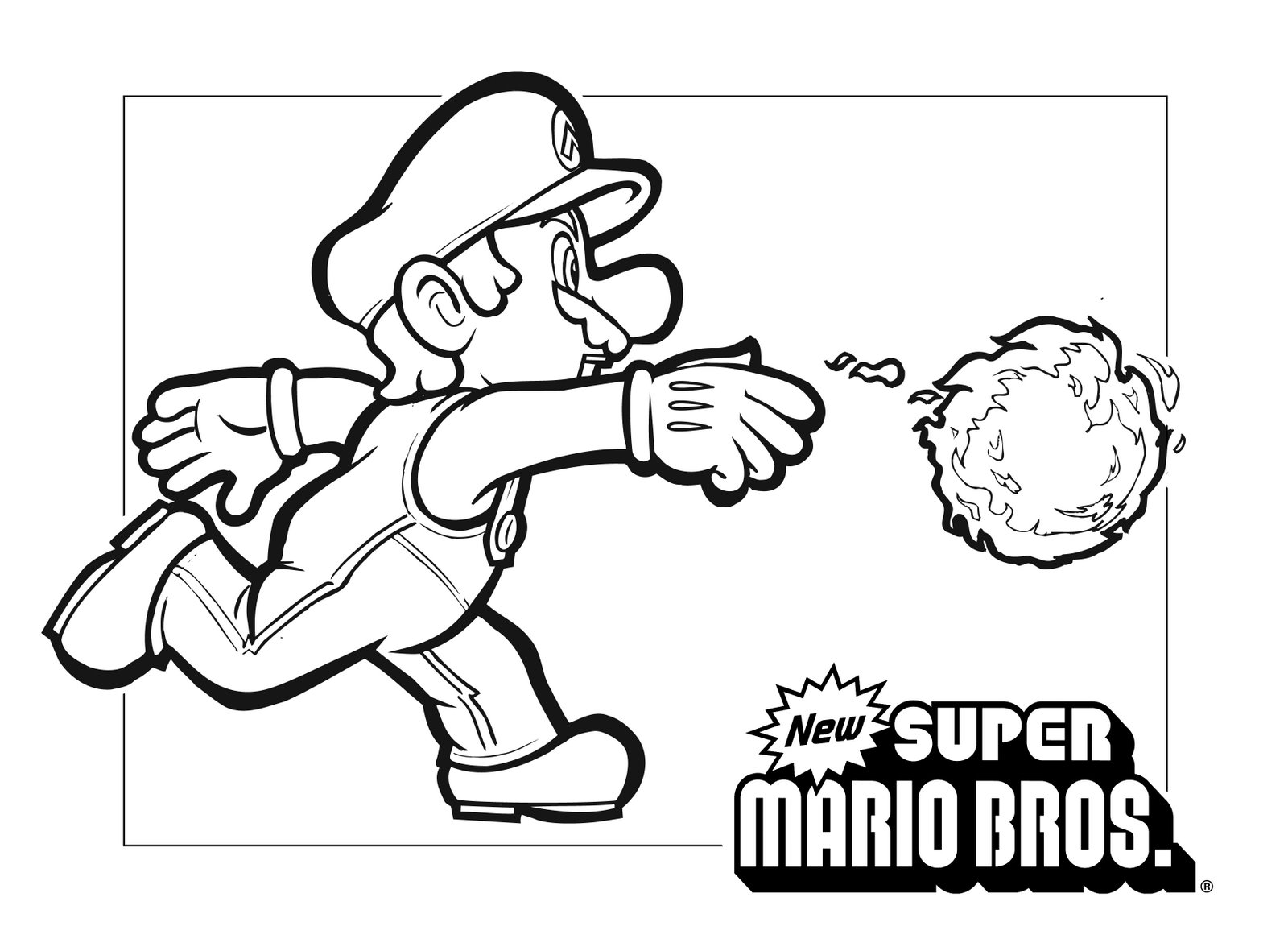 Fire Mario Coloring Pages - Get Coloring Pages