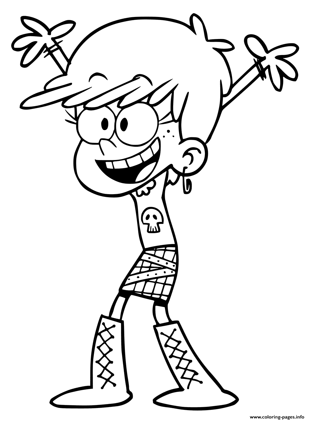 Download or print this amazing coloring page: Luna Loud Coloring Pages Prin...