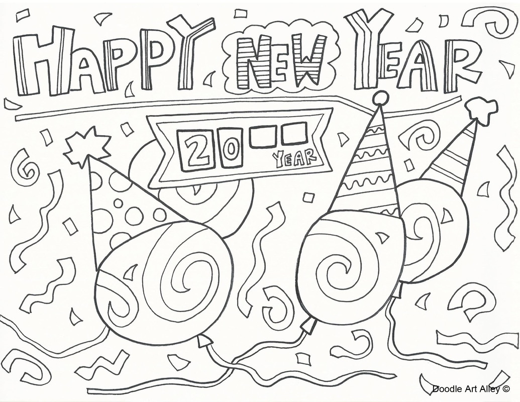 Happy New Year 2020 Coloring Pages - Coloring Home