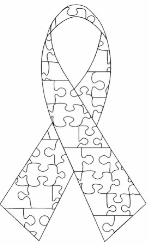 Ribbon Coloring Sheet | Autism colors, Autism ribbon, Autism ...