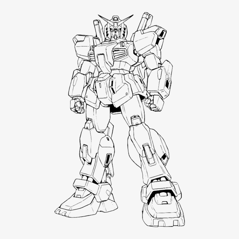 Mecha Coloring Pages - Gundam Mk Ii Lineart Transparent PNG ...