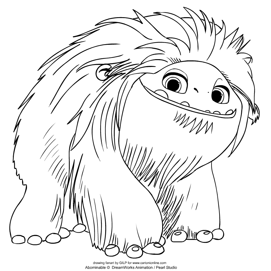 Everest from Abominable coloring page