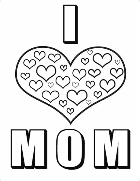 Free Mother's Day Coloring Pages and Bookmarks Printable Set