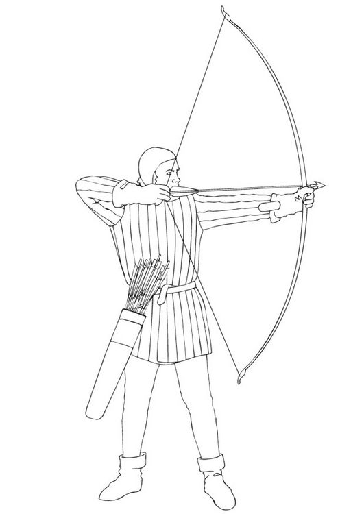 medieval archer coloring pages | Coloring Pages