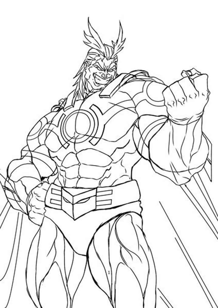 Printable All Might Coloring Pages - Anime Coloring Pages - Coloring Home