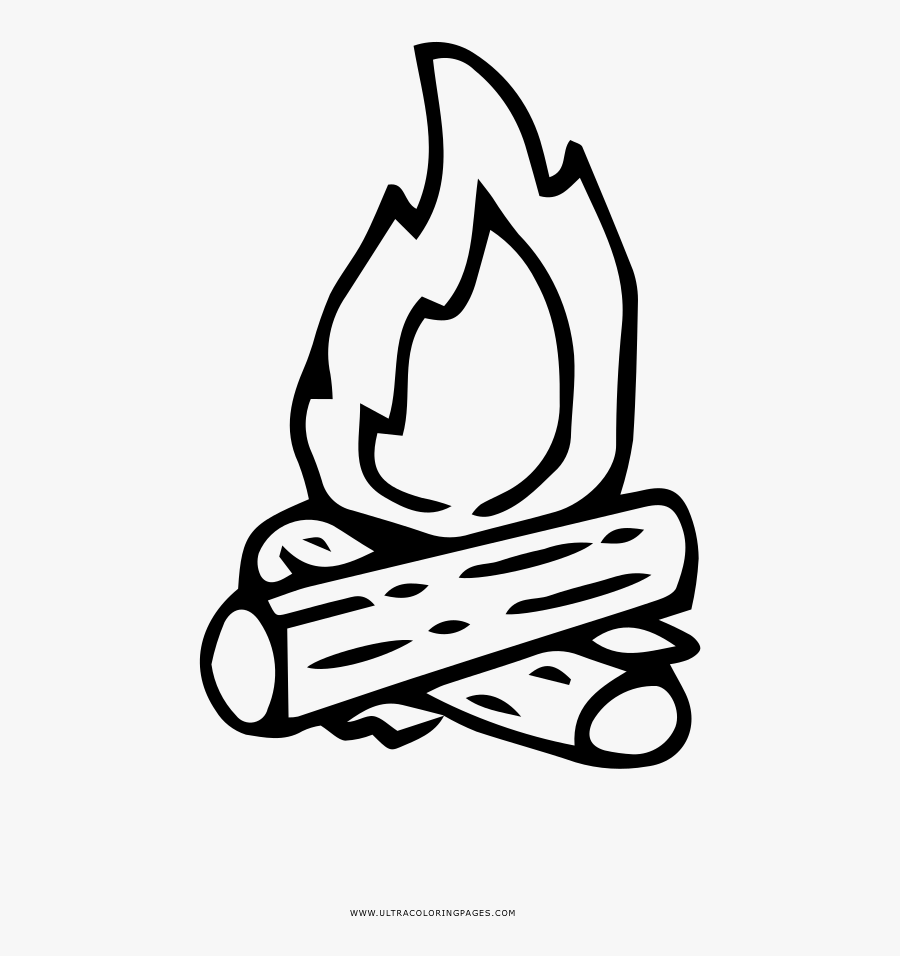 Campfire Coloring Page , Free Transparent Clipart - ClipartKey