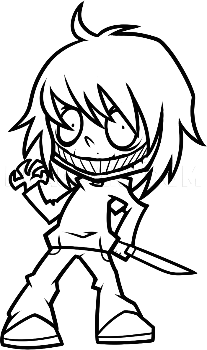 Jeff The Killer Coloring Pages.