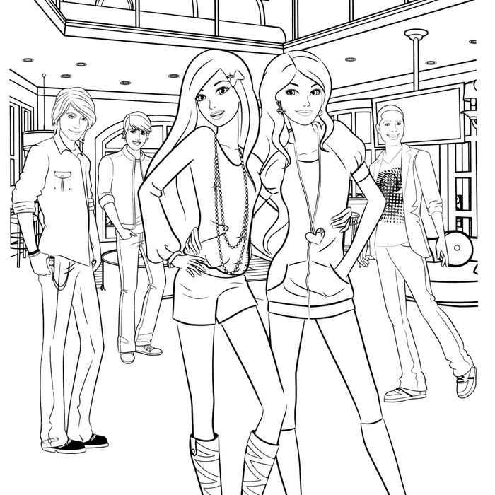 Barbie Party Coloring Page | Barbie coloring pages, Barbie coloring,  Sleeping beauty coloring pages
