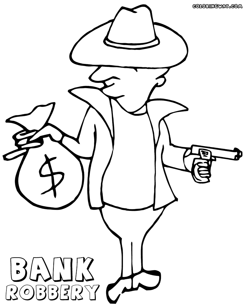 Bank coloring pages | Coloring pages to download and print