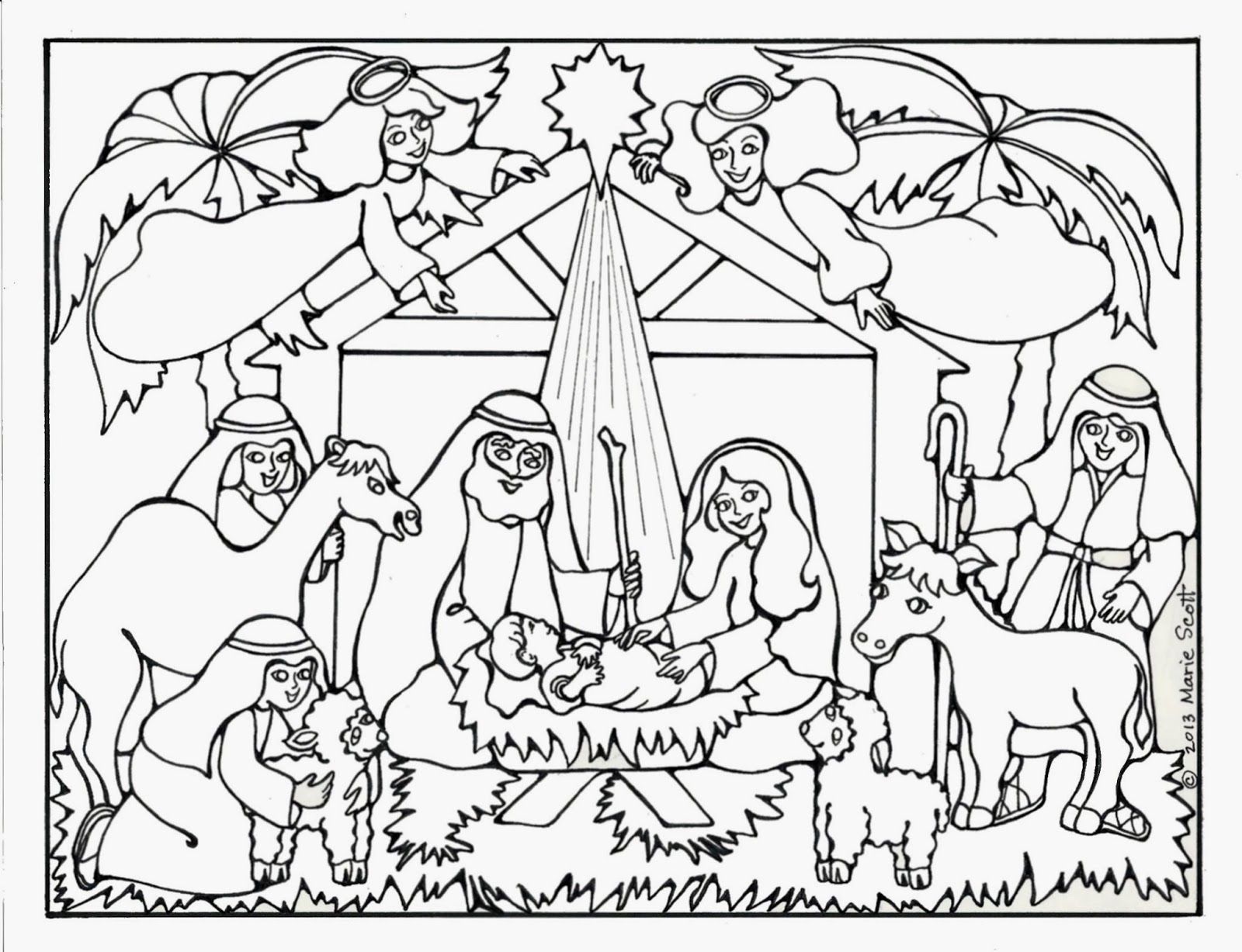 Coloring Pages Sub Printable Nativity - Colorine.net | #18686