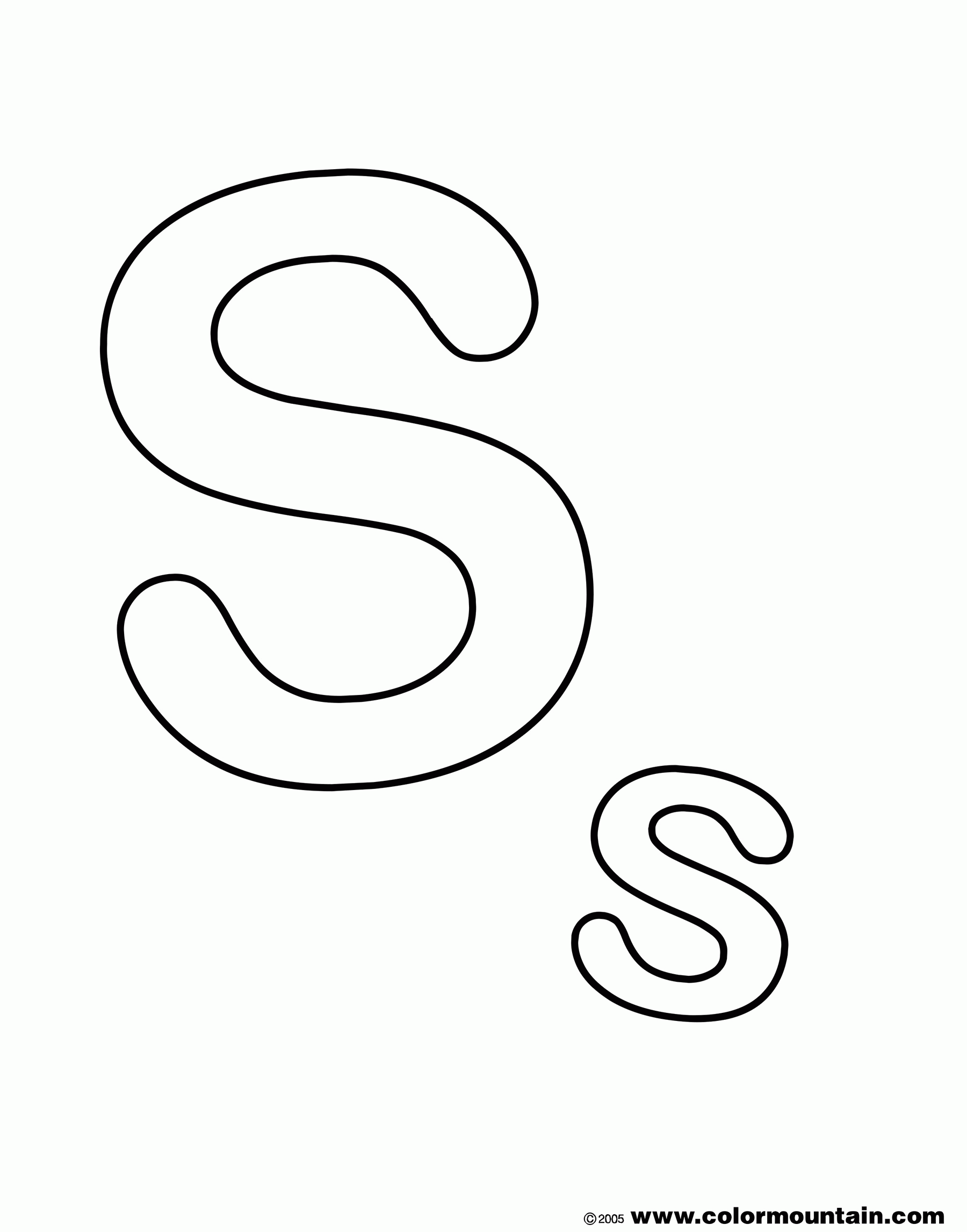 Letter S Snake Coloring Page Letter S Coloring Sheets