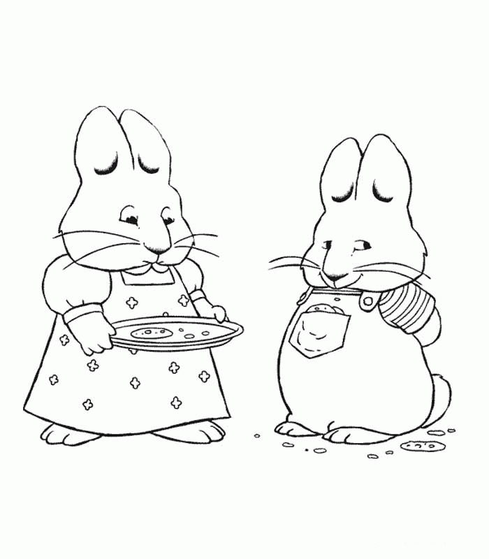 Max And Ruby Coloring Page - Coloring Pages for Kids and for Adults